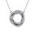 Silberne Halskette mit Kristallspirale