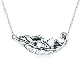 Silberne Halskette mit Waldfee