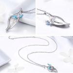  Silberne Halskette mit blauer Libelle