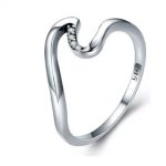 Silberring mit Wellenform, Größe 6