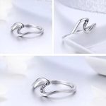 Silberring mit Wellenform, Größe 6