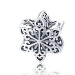  Silberner Schneeflockenanhänger