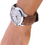 Uhrenarmband aus Rindsleder, Retro-Stil, dunkelbraun, 20 mm