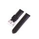 Uhrenarmband aus Rindsleder, Retro-Stil, schwarzes Muster, 24 mm