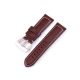 Uhrenarmband aus Rindsleder, Retro-Stil, glänzend braun, 22 mm