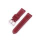 Uhrenarmband aus Rindsleder, Retro-Stil, Burgunderrot, 22 mm