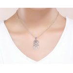 Silberne Halskette mit Traumfänger-Anhänger