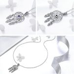 Silberne Halskette mit Traumfänger-Anhänger