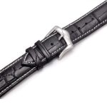 Lederarmband mit Dornschließe, Leder, 18 mm, schwarz