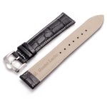 Lederarmband mit Dornschließe, Leder, 18 mm, schwarz