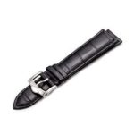 Lederarmband mit Dornschließe, Leder, 20 mm, schwarz