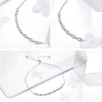 Silberarmband mit Kristalltropfen