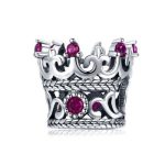  Silberner Kronenanhänger mit Zirkonkristall