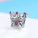  Silberner Kronenanhänger mit Zirkonkristall