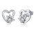 Silberne Ohrringe mit einem Hundepfotenherz