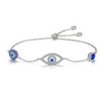 Silbernes Armband mit Teufelsaugen-Motiv