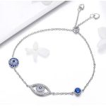 Silbernes Armband mit Teufelsaugen-Motiv