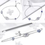 Silbernes Armband mit Teufelsaugen-Motiv