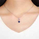 Silberne Halskette mit Schutzengel