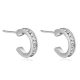 Creolen mit tschechischem Kristall, Rhodium
