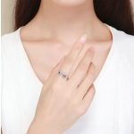 Silberring mit Unendlichkeitszeichen und Herz, Größe 7