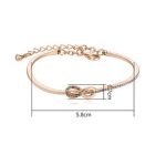 Schleifenarmband mit tschechischem Kristall, gold/mehrfarbig