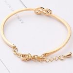 Schleifenarmband mit tschechischem Kristall, gold/mehrfarbig