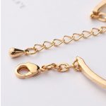 Schleifenarmband mit tschechischem Kristall, Gold/Hellrosa