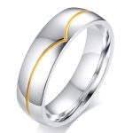 Herren-Ehering aus Edelstahl, Größe 12