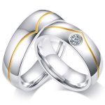 Damen-Ehering aus Edelstahl, Größe 8