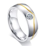 Damen-Ehering aus Edelstahl, Größe 9