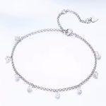 Ezüst karkötő cirkóniumkristály fityegőkkel