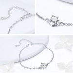 Silberarmband mit einer Katze