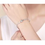 Silberarmband, ewige Liebe, 21 cm