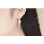 Ezüst fülbevaló, álomfogó