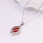 Halskette mit tropfenförmigem Anhänger, tschechischer Kristall, rot