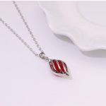 Halskette mit tropfenförmigem Anhänger, tschechischer Kristall, rot