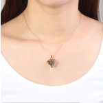 Halskette mit Diamantkristallanhänger, tschechischer Kristall, mehrfarbig