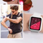 Apple Watch Armband mit Hülle, Silikon, 38 mm, S, M, weiß