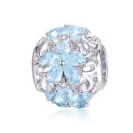 Ezüst charm, virág