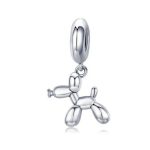  Silberner Ballon-Hundeanhänger