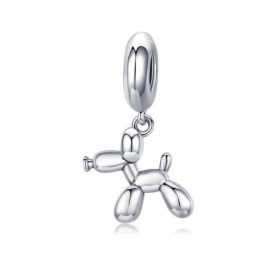  Silberner Ballon-Hundeanhänger