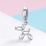  Silberner Ballon-Hundeanhänger