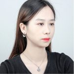 Halskette mit Schwanenanhänger, verziert mit Swarovski-Kristallen, Kristall