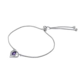   Armband mit Herz, verziert mit Swarovski-Kristallen, Tansanit