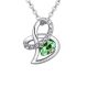 Halskette mit Herzanhänger, verziert mit Swarovski-Kristallen, Peridot