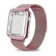 Apple-Watch-Armband mit Gehäuse, Edelstahl, 38 mm, rosa