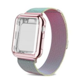 Apple Watch Armband mit Gehäuse, Edelstahl, 38 mm, farbig