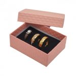 Schmuckkästchen mit Strukturmuster, Papier, rosa