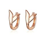 Silberohrringe, Delfinschwanz, Roségold